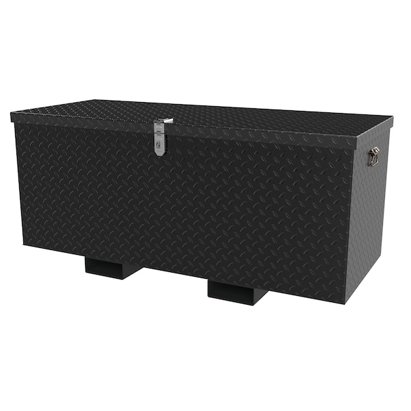 Tread Plate Toolbox, Black, 61 in W x 26 in D x 28 in H